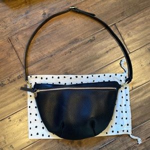 NWOT Clare V. Grande Fanny black perf